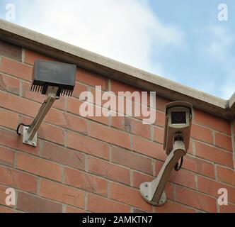 Dipartimento forense presso la clinica Isar-Amper di Haar: Telecamera di sorveglianza. [traduzione automatizzata] Foto Stock