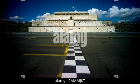 Zeppelin tribuna sul luogo di raduno dell'ex partito nazista sul Campo di Zeppelin a Norimberga. [traduzione automatizzata] Foto Stock