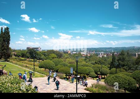 Vista di Pretoria / Tshwane dall unione di edifici in Sud Africa Foto Stock