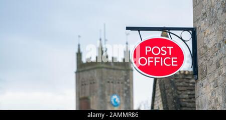 Ufficio postale accedere in posizione rurale, Inghilterra, Regno Unito Foto Stock