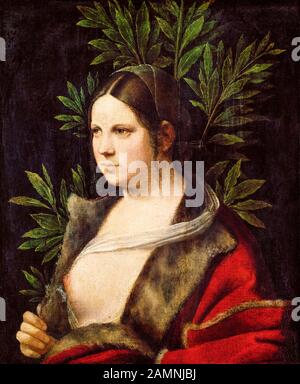 Giorgione, giovane donna (Laura), ritratto dipinto, 1506 Foto Stock