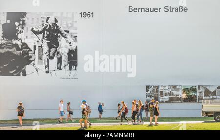 Memoriale del Muro di Berlino, gedenkstaette Berliner Mauer Foto Stock