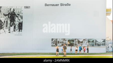 Memoriale del Muro di Berlino, gedenkstaette Berliner Mauer Foto Stock