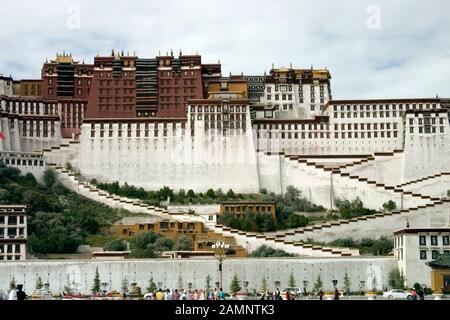 Luogo Potala a Lhasa il Tibet Foto Stock