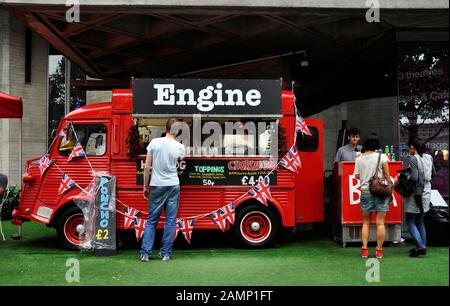 Red Citroën H Van a Londra, Regno Unito Foto Stock