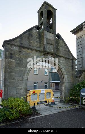 Elgin, Moray, Scozia, Uk14 Gennaio 2019. Moray College UHI, Moray Street, Elgin, Moray, Scozia, IV30 1JJ. Questo è Moray College che ha dovuto chiudere a causa della tempesta Brendan danni al tetto. Credito - Jasperimage/AlamyLiveNews Foto Stock