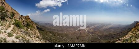 Ottimo punto di vista jabal samhan vicino Salalah in Oman Foto Stock