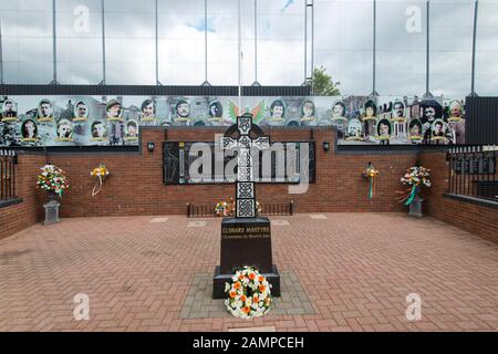 Clonard Martyrs Memorial Garden, Belfast, County Antrim, Irlanda Del Nord, Regno Unito Foto Stock