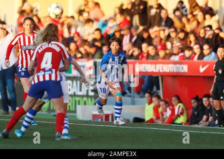 Alcala De Henares, Spagna. 11th Gen 2020. Yoko Tanaka (Huelva) Calcio : Spagnolo 'la Liga Primera Iberdrola' partita tra Club Atletico de Madrid 1-0 Sporting de Huelva all'Estadio Centro Deportivo Wanda Alcala de Henares in Alcala de Henares, Spagna . Credito: Mutsu Kawamori/Aflo/Alamy Live News Foto Stock