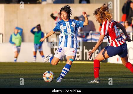 Alcala De Henares, Spagna. 11th Gen 2020. Yoko Tanaka (Huelva) Calcio : Spagnolo 'la Liga Primera Iberdrola' partita tra Club Atletico de Madrid 1-0 Sporting de Huelva all'Estadio Centro Deportivo Wanda Alcala de Henares in Alcala de Henares, Spagna . Credito: Mutsu Kawamori/Aflo/Alamy Live News Foto Stock