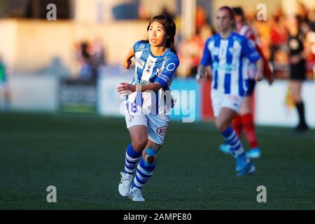 Alcala De Henares, Spagna. 11th Gen 2020. Yoko Tanaka (Huelva) Calcio : Spagnolo 'la Liga Primera Iberdrola' partita tra Club Atletico de Madrid 1-0 Sporting de Huelva all'Estadio Centro Deportivo Wanda Alcala de Henares in Alcala de Henares, Spagna . Credito: Mutsu Kawamori/Aflo/Alamy Live News Foto Stock