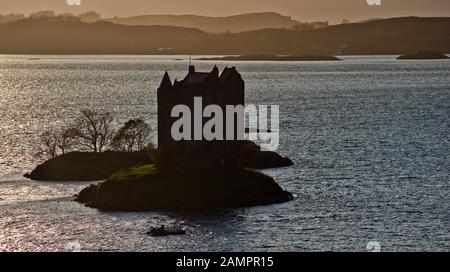 Castello Stalker A Silhouette (1) Foto Stock