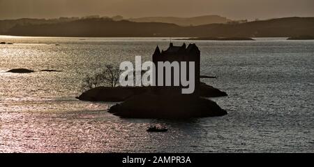 Castello Stalker A Silhouette (2) Foto Stock