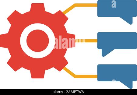 Icona NLP. Semplice elemento piatto della raccolta crm. Icona Creative nlp per modelli, software e applicazioni Illustrazione Vettoriale