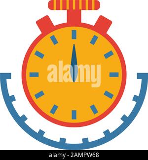 Timestamp icon set. Quattro elementi in diversi stili dal crypto valuta Raccolta di icone. Creative icone timestamp riempito, contorno, colorata e piatto Illustrazione Vettoriale