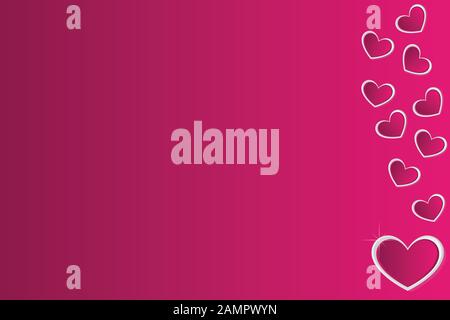 san valentino cuori su sfondo rosa, san valentino modello design Illustrazione Vettoriale