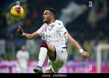 Milano, Italia. 14th Gen, 2020. Charalampos lykogiannis (cagliari callo) durante Inter vs Cagliari, Campionato Italiano TIM Cup a Milano, Italia, 14 gennaio 2020 Credit: Agenzia fotografica indipendente/Alamy Live News Foto Stock