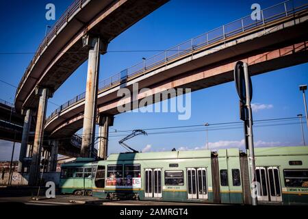 Cavalcavia sopraelevati, Roma Foto Stock