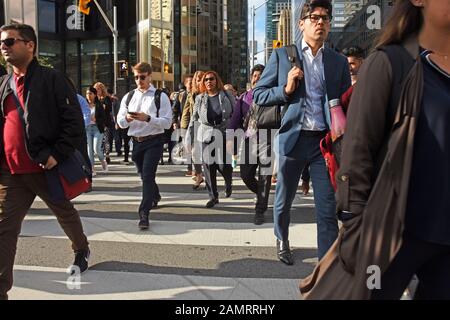 Human Rush Hour, Toronto, Canada Foto Stock