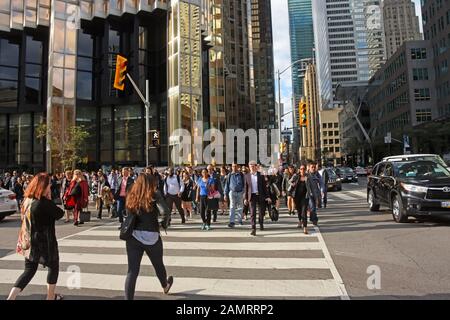 Human Rush Hour, Toronto, Canada Foto Stock