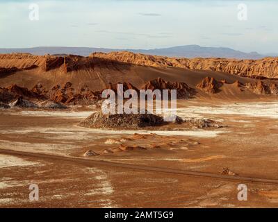 Moon Valley una delle principali attrazioni turistiche del deserto di Atacama, Cile Foto Stock