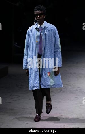 Milano, Italia. 14th Gen 2020. Gucci Autunno/Inverno 2020/2021 Runway Durante La Settimana Della Moda Di Milano Uomini‚Äôs Gennaio 2020 - Milano, Italia 14/01/2020 | Utilizzo Nel Mondo Credito: Dpa/Alamy Live News Foto Stock