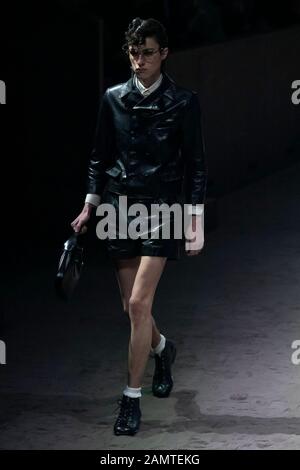 Milano, Italia. 14th Gen 2020. Gucci Autunno/Inverno 2020/2021 Runway Durante La Settimana Della Moda Di Milano Uomini‚Äôs Gennaio 2020 - Milano, Italia 14/01/2020 | Utilizzo Nel Mondo Credito: Dpa/Alamy Live News Foto Stock