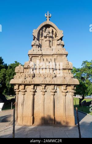 Mahabalipuram, Tamil Nadu, India del Sud, 3rd di Janury, 2020: Tempio di Ganesha ratha Foto Stock