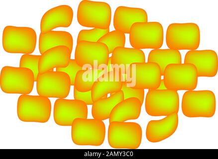 lactobacillus. Probiotico. Lactococcus lactis. Infografiche. Illustrazione vettoriale su sfondo isolato. Illustrazione Vettoriale