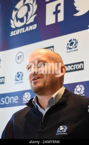 BT Murrayfield Stadium.Scotland, Edinburgh.UK 15th-Jan-20 Scotland Rugby Squad Announcement; Head Coach Gregor Townsend nomina la più ampia squadra scozzese per Le Partite del 2020 Guinness Six Nations. Credito: Eric mccowat/Alamy Live News Foto Stock