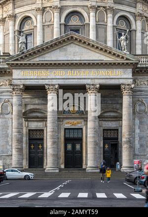 Frederik's Kirke - Rococò stile-Chiesa Evangelica Luterana con grandi verde rame Cupola progettata dall architetto Nicolai Eigtved nel 1740 a Copenhagen Foto Stock