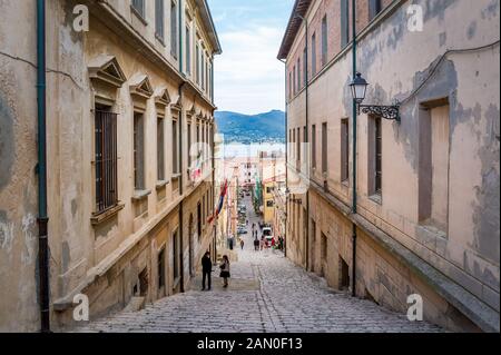 Portoferraio, meta di viaggio popolare in Italia. Isola d'Elba Foto Stock