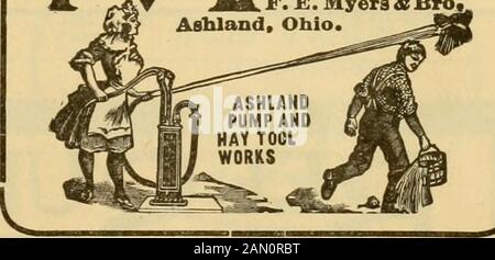 Gleanings nella coltura dell'ape. La pompa che pompa facile e getta un flusso pieno. La pompa più economica È la pompa bes*, thats a Myers Pumps. Hay Tool© &Barn DoorHang*^ -^^. Invia per cata ?? registro e prezzi. Ml F&gt; £. La mia era & Bro^ AsUand, Ohio. Foto Stock