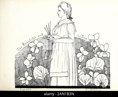 Cappucci e belles [seriali] . La Classe D'Arte Del 1901. Il profumo di alcuni fiori divineNon abbastanza soggiogato da trementina, - Lungo le pareti in belle castsLe bellezze classiche del passato, Alcuni schizzi ruvidi in argilla modellata, Di immagini poi un grande display - Un pianoforte, pronto a partecipare Musica Sweet, si accendeva fedele all'arte, E in un piccolo angolo fairA sgabello e una sedia a dondolo, Alcune punte in stoviglie e vetro, E qui le ragazze della nostra classe: Miss Hinnant whos prominenti in bianco e nero Si Fermò prima Ajax una mattina e gridò Aveva le sue opinioni d'arte E pensava che Ajax fosse brutto e duro: Sti Foto Stock