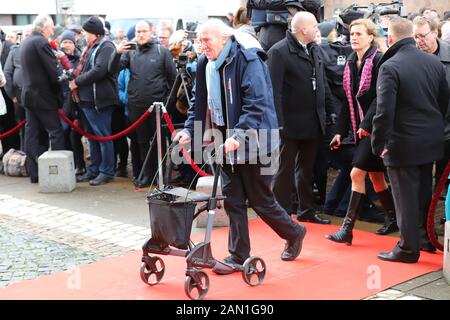 Hans Kahlert, Trauerfeier für Jan Fedder, St. Michaelis, Englische Planke, Amburgo, 14.01.2020 Foto Stock