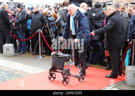 Hans Kahlert, Trauerfeier für Jan Fedder, St. Michaelis, Englische Planke, Amburgo, 14.01.2020 Foto Stock