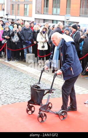 Hans Kahlert, Trauerfeier für Jan Fedder, St. Michaelis, Englische Planke, Amburgo, 14.01.2020 Foto Stock