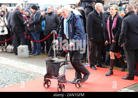 Hans Kahlert, Trauerfeier für Jan Fedder, St. Michaelis, Englische Planke, Amburgo, 14.01.2020 Foto Stock