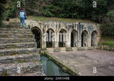 La Fonte delle Fate è una fontana pubblica si trova a Poggibonsi, in provincia di Siena. Costruito intorno alla seconda metà del XIII secolo da th Foto Stock