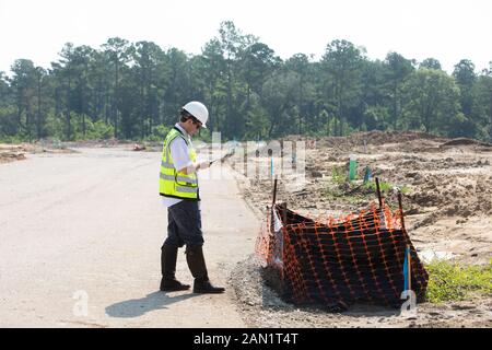 Stagni di ritenzione per un industriale della zona di lavoro Foto Stock