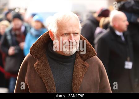 Axel Milberg, Trauerfeier für Jan Fedder, St. Michaelis, Englische Planke, Amburgo, 14.01.2020 Foto Stock