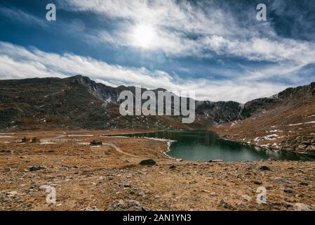 Summit Lake nella Mount Evans Wilderness, Colorado Foto Stock