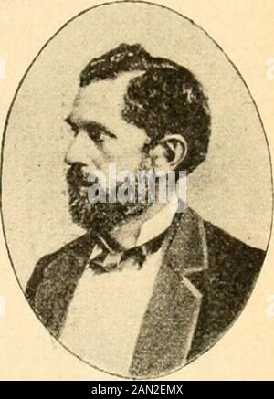 Una storia completa del Texas per le scuole, i collegi e l'uso generale. Le unità dei governatori Irlanda e Ross. I quattro anni da 1878 a 1882 erano prosperosi e pacifici.valori Tassabili aumentarono da duecentottanta millioncondollari a quattrocento e dieci milioni di dollari, E la popula-zione dello Stato era cresciuta in proporzione. John Ireland e Marion Martin furono i candi-Date democratici per il governatore e tenente governatore nel 1882, e furono eletti nel novembre di quell'anno, sconfiggendo George W. Jones ed E. W.Morton, i candidati Greenback. La Corte Suprema eletta nel 1882 fu com- Foto Stock