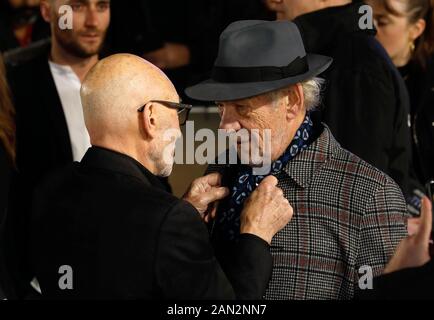 Sir Patrick Stewart (a sinistra) e Sir Ian McKellen frequentano lo Star Trek: Picard Premiere tenuto presso l'Odeon Luxe Leicester Square, Londra. Foto Stock