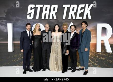 Harry Treadaway, Jeri Ryan, Sir Patrick Stewart, Isa Briones, Michelle Hurd, Jonathan Del Arco E Evagora Partecipano Al Star Trek: Picard Premiere Tenuto Presso La Odeon Luxe Leicester Square, Londra. Foto Stock