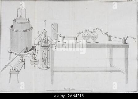 Traité élémentaire de chimie : présenté dans un ordre nouveau et d'après les découvertes modernes ; avec le figure . JPau/m Zaïmtm- Jcm^r Planche JTI. l^tmlze ZutvcnJier Jcufy PlcmcAesXII Foto Stock