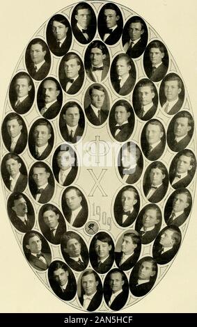 Jambalaya [yearbook] 1909 . Chi.-Jefferson Medical College, Philadelphia, PA-PSI.--University of Michigan Ann Arbor, Michigan. A1.PHA Delta.-Louisville IIos])ital e Medical College, Louisville, KY.Alpha Theta.-Ohio Wesleyan, Cleveland, Ohio.Beta Beta.-Baltimore Medical College, Baltimore, Md. Gamma Gamma.-Medical College del Maine, a Bowdoin College di Brunswick, Me.Delta Delta.-Baltimore Collegio dei medici e chirurghi, Baltimore, Md.Tmeta Theta.-Maryland Medical College, Baltimore, Md.K.xriA Kappa Alpha.-Georgetown University di Washington, I). C.Pi Sigma.-Università del Maryland, Baltimore, MD Foto Stock