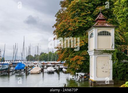 Vista sul lago di Gmunden, Austria Foto Stock