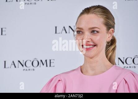 Tokyo, Giappone. 15 gen 2020. L'attrice Amanda Seyfried assiste la conferenza stampa per la Lancome a Tokyo in Giappone il 15 gennaio 2020. Credito: AFLO/Alamy Live News Foto Stock