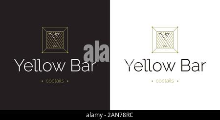 Un logo unico per il bar che può aiutare il vostro business a crescere fino Illustrazione Vettoriale